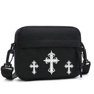 Black Cross Design Men's Bag